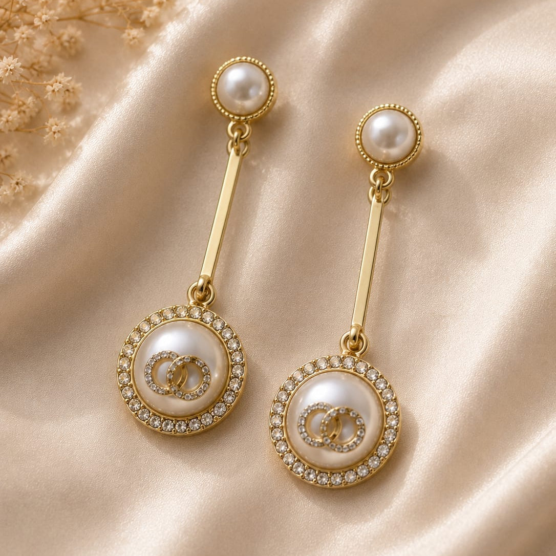 Elegant Pearl Drop Earrings