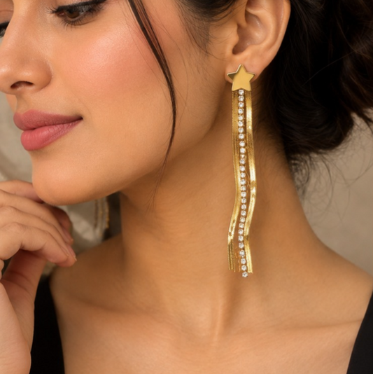 Elegant Star Drop Earrings