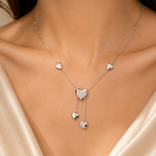 HEART CHARM LAYERED NECKLACE