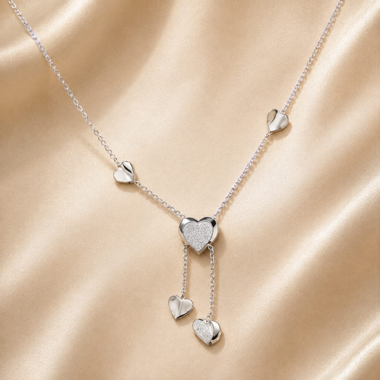 HEART CHARM LAYERED NECKLACE